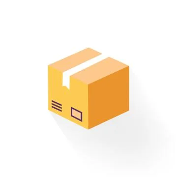 Delivery box, tracking order icon. Parcel, package on isolated background. Ep Stock Illustration