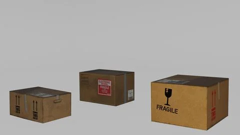 Delivery box with white background 7 Stock Photos
