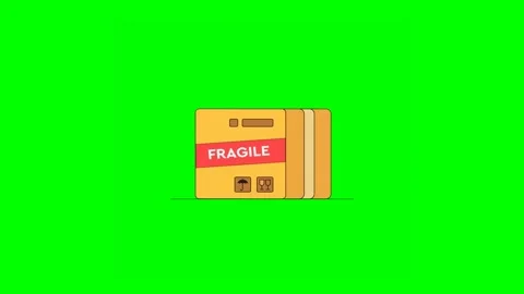 Delivery Boxes Featuring Safety Label Popping Up on Green Background 库存影片 333243952