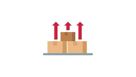Delivery Boxes icon animation Stock Footage 142019129