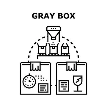 Delivery boxes logistics working on conveyor belt 库存插图