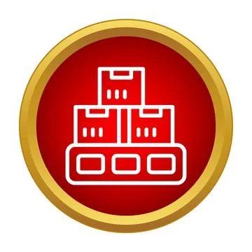 Delivery boxes stacking on pallet for logistics Stock Illustration