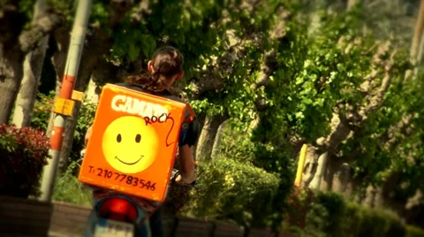 Delivery boy Video stock 37683256