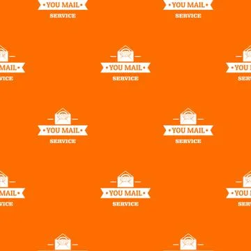 Delivery business pattern vector orange Illustrazione stock