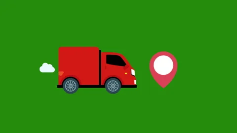 Delivery car 4K motion animation.motion animation. Stock Footage 250477501