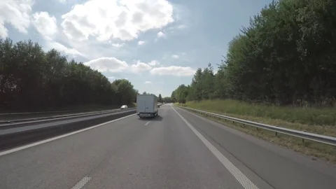 Delivery car on the highway Video stock 83499845