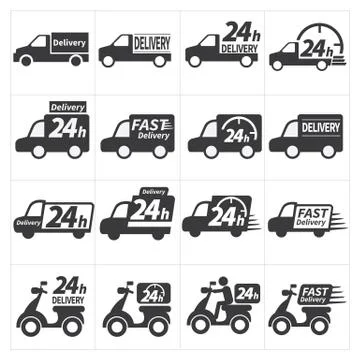 Delivery car icon Stock Illustration
