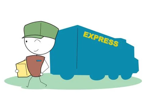 Delivery Car Stock Illustration