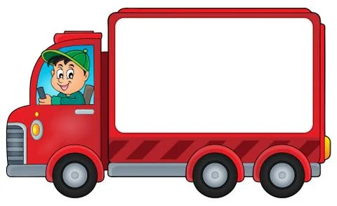 Delivery car theme image - eps10 vector illustration. Stock-Illustration