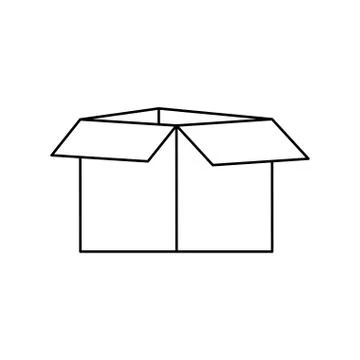 Delivery cardboard box 库存插图