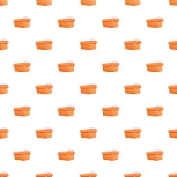 Delivery cardboard boxes seamless pattern for shipping logistics 스톡 일러스트