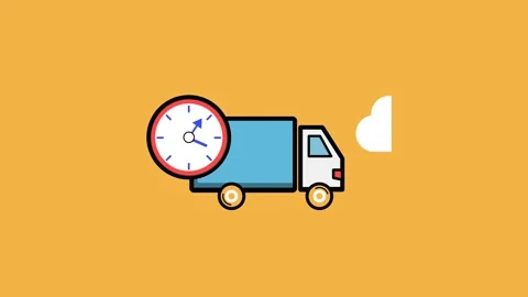 Delivery cargo 4K motion animation. Video stock 294475390