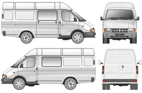 Delivery / cargo / passenger van Stock Illustration