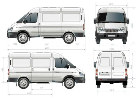 Delivery / cargo van Stock Illustration