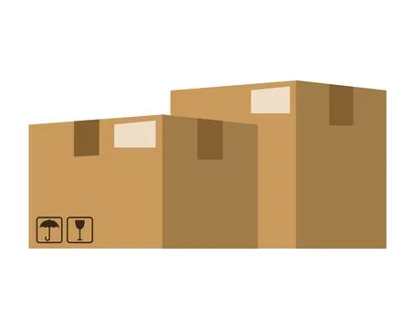 Delivery carton boxes 스톡 일러스트