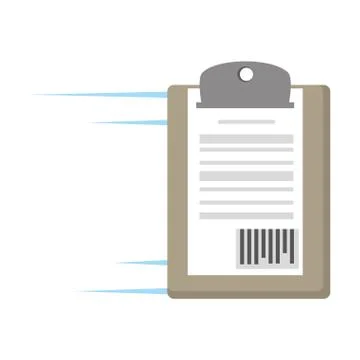 Delivery clipboard code bar icon Stock Illustration