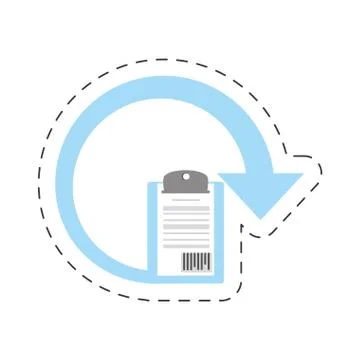 Delivery clipboard code bar Stock Illustration