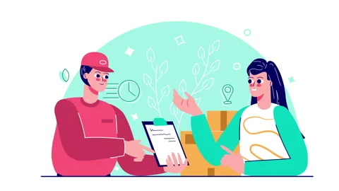 Delivery concept animation Stock Footage 310533419