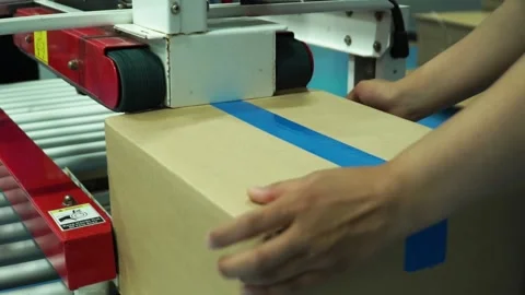 Delivery concept. Boxes on pallets in warehouse 스톡 동영상 134552220