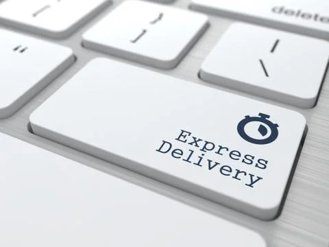 Delivery Concept. Button "Express Delivery". Stock Illustration