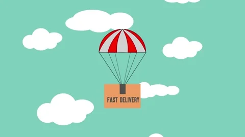 Delivery concept. Fast respond delivery package shipping . flying Stock Footage 143525732