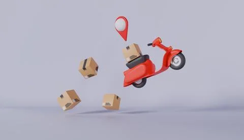 Delivery concept, Sealed cardboard box for delivery of orders, items Stock Illustration