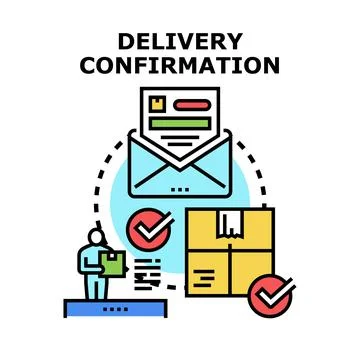 Delivery confirmation success for parcel logistics order イラスト素材