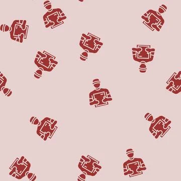Delivery courier glyph seamless pattern Stock Illustration