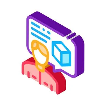 Delivery courier isometric icon vector illustration Stock Illustration