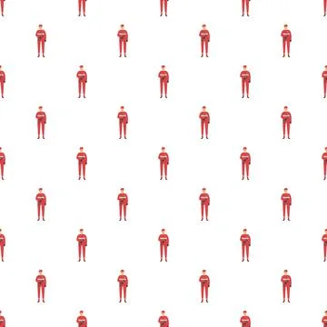 Delivery courier worker uniform seamless pattern background Stock Illustration