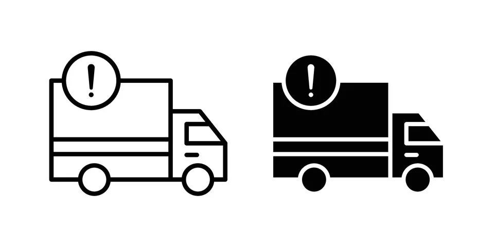 Delivery delay icon set modern line and solid style collection. 스톡 일러스트