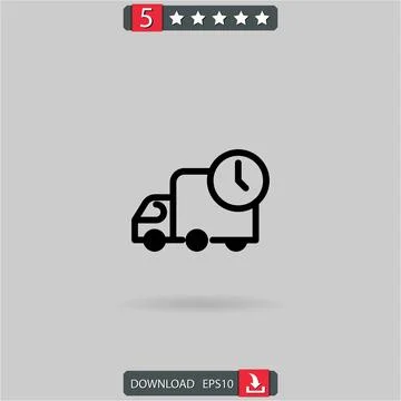 Delivery delay vector icon Stock Illustration