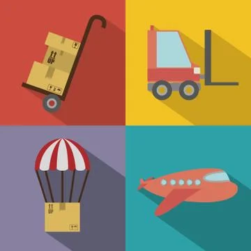 Delivery design over colorful background,vector illustration Stockillustratie