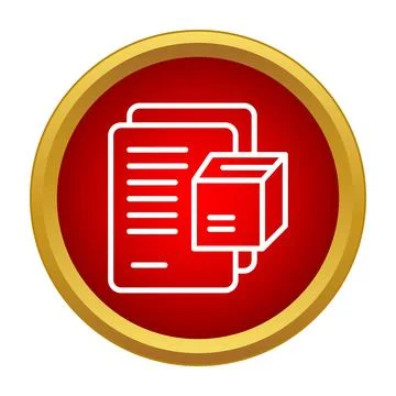 Delivery document and package box logistics icon Illustrazione stock