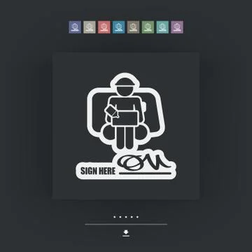 Delivery document sign イラスト素材