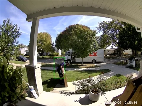 Delivery Driver Drops Heavy Package, Berkley, Michigan, USA - 02 Oct 2025 Stock Footage 318488606