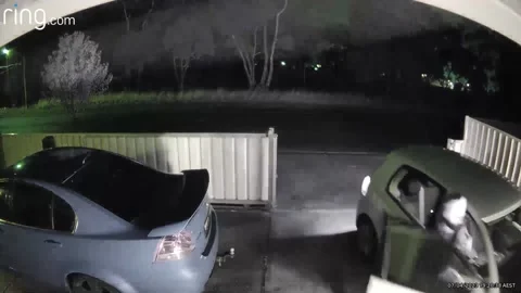 Delivery Driver Forgets to Put Car in Park, Corio, Victoria, Australia - 06 Apr  Stock Footage 259740176