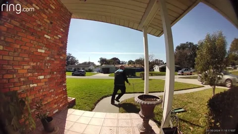 Delivery Driver Forgets to Put Car in Park, usa - 30 Jan 2024 Stock Footage 264543279