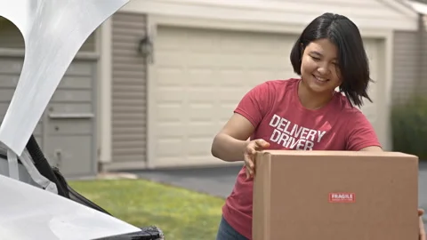Delivery driver service Stock Footage 202147285
