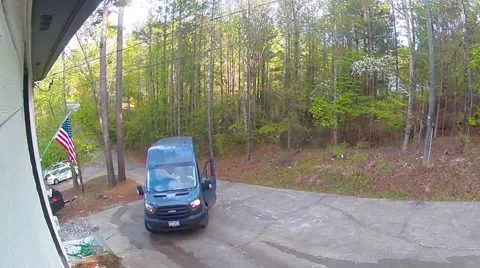 Delivery Drivers Work Together To Free Truck, Dallas, Georgia, USA - 11 Apr 2025 Stock Footage 306970238
