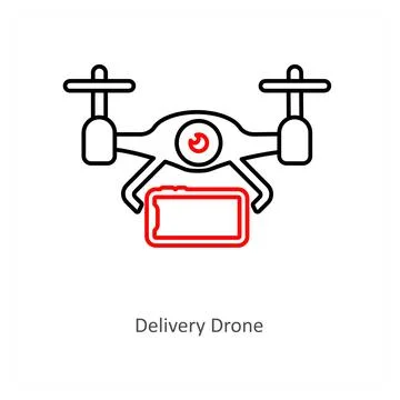 Delivery drone Stock Illustration