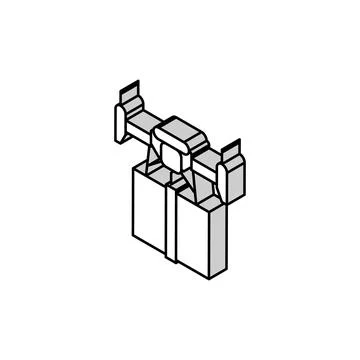 Delivery drone isometric icon vector illustration 스톡 일러스트