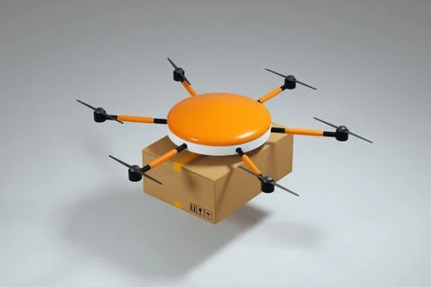 Delivery drone,3d render Stock Illustration
