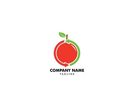 Delivery fast orange fruit logo template Stock Illustration