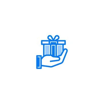 Delivery filled line icon. linear style sign for mobile concept and web desig Stock Illustration