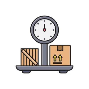 Delivery flat color icon 스톡 일러스트