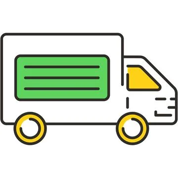 Delivery flat icon express fast transport service Stock Illustration