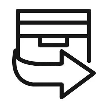 Delivery free return parcels cargo service logistic line style icon Stock Illustration