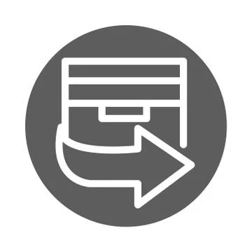 Delivery free return parcels cargo service logistic block style icon Illustrazione stock