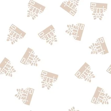 Delivery gift glyph vector seamless pattern Stock Illustration